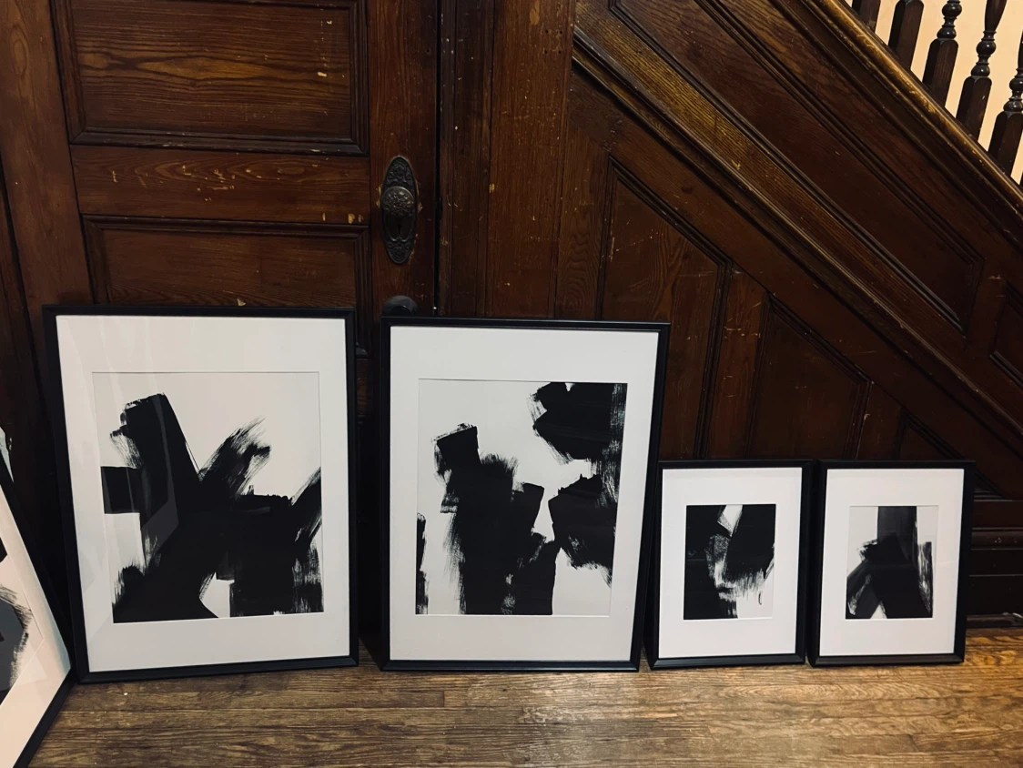 Modern Abstract Paintings - Framed Art Set of 6 - photo 2