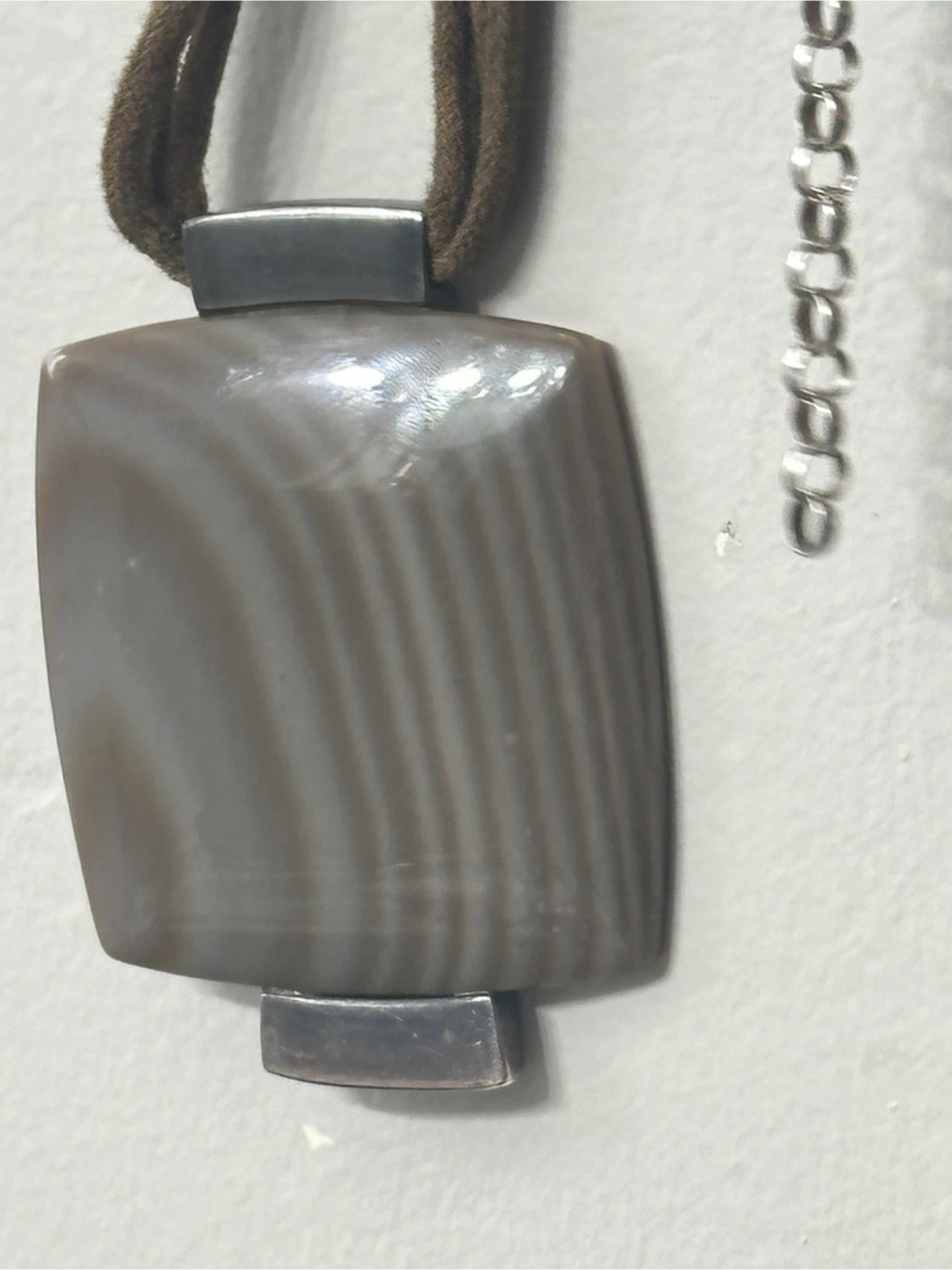 W.KRUK Polish Striped Flint Sterling Silver Necklace - photo 3