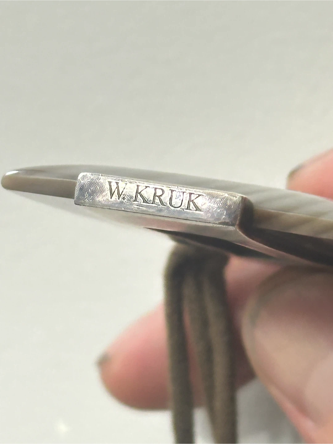 W.KRUK Polish Striped Flint Sterling Silver Necklace - photo 5