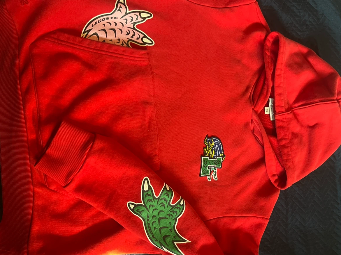 Lacoste Relaxed Fit Hoodie - Red
