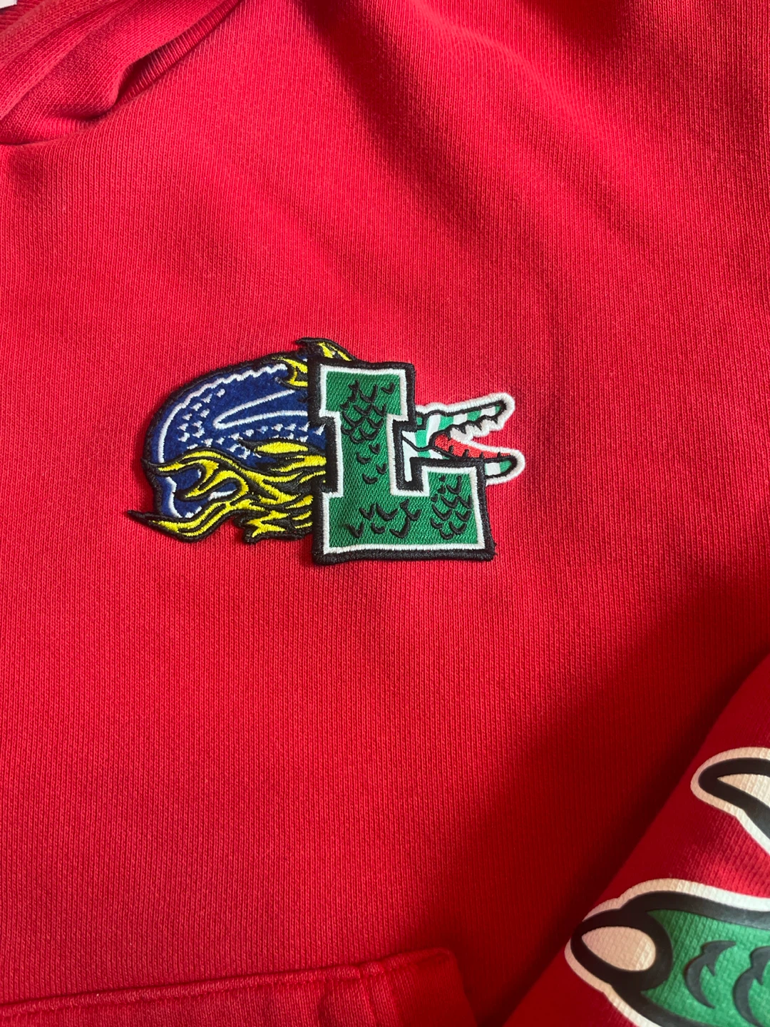 Lacoste Relaxed Fit Hoodie - Red - photo 3