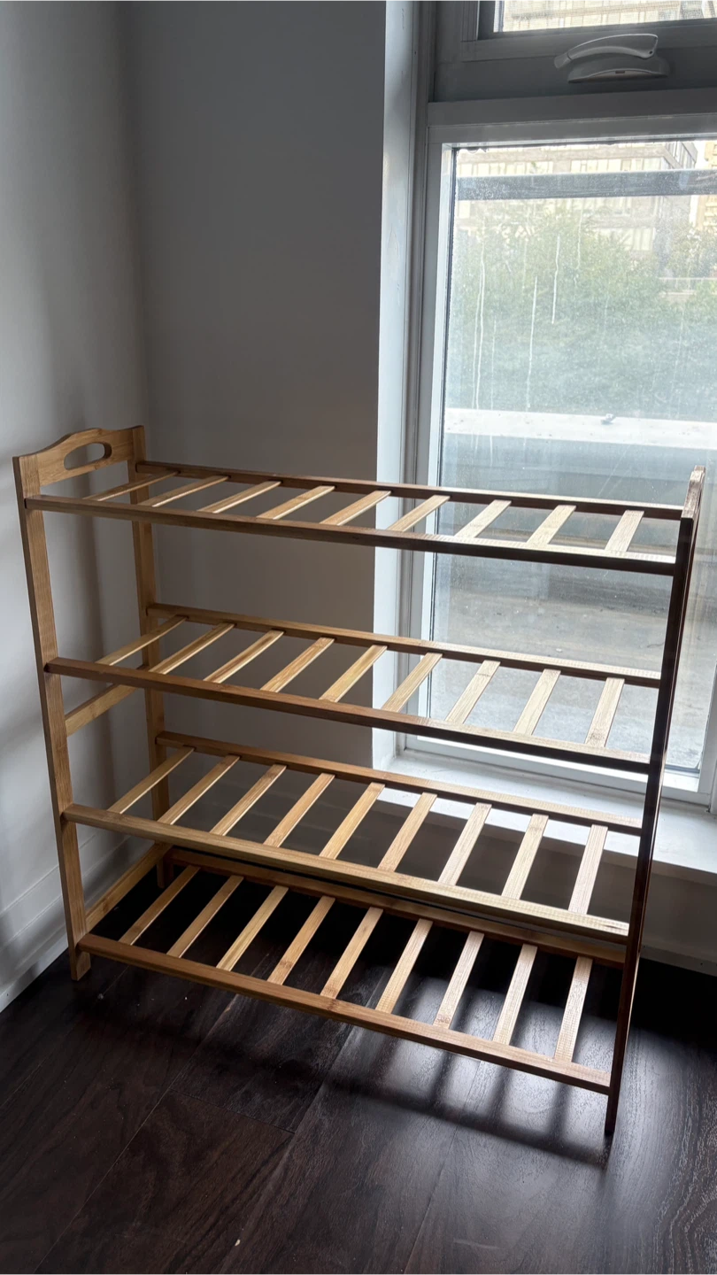 4-Tier Bamboo Shoe Rack