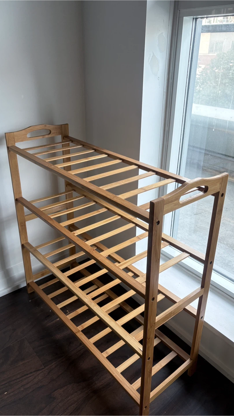 4-Tier Bamboo Shoe Rack - photo 2