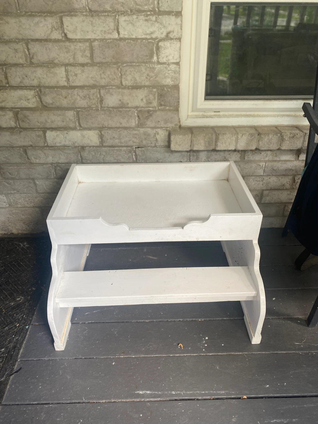 Handmade dog bed with step