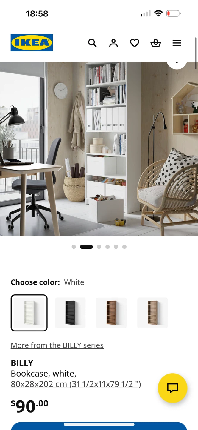 IKEA BILLY Bookcase - White- 80*202cm - photo 2