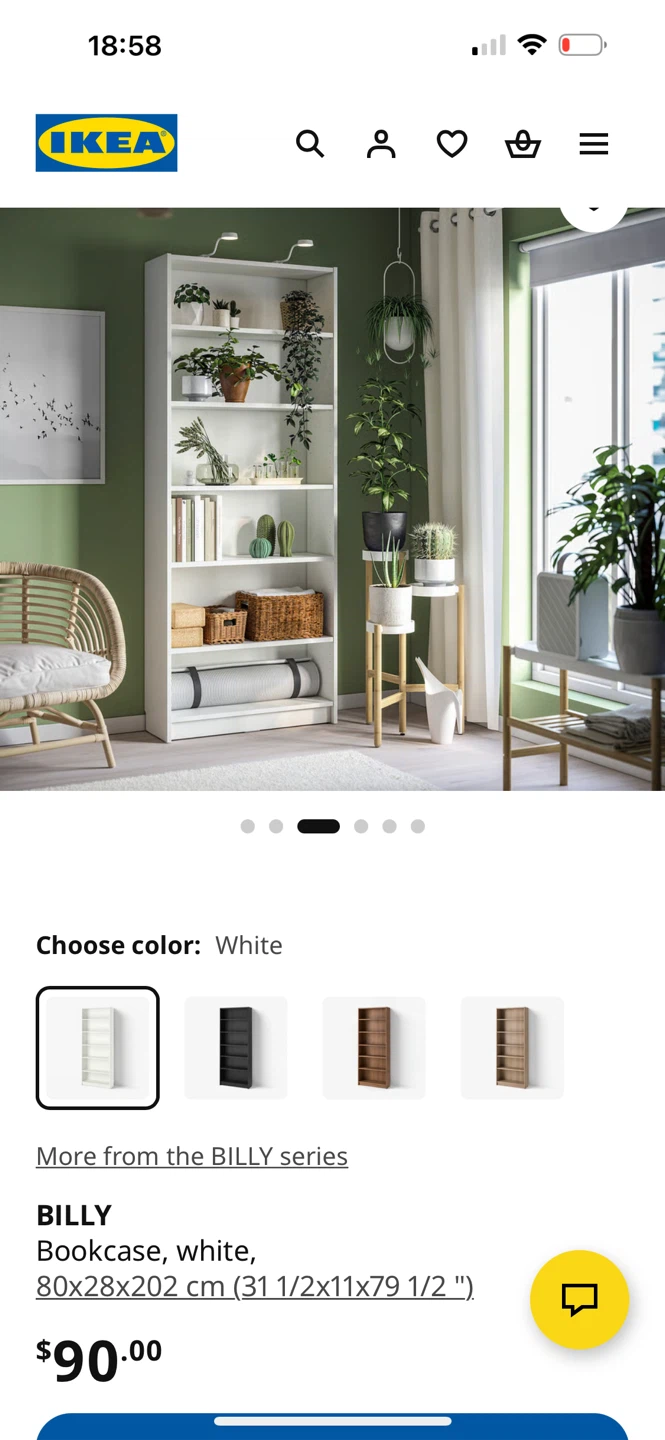IKEA BILLY Bookcase - White- 80*202cm - photo 3