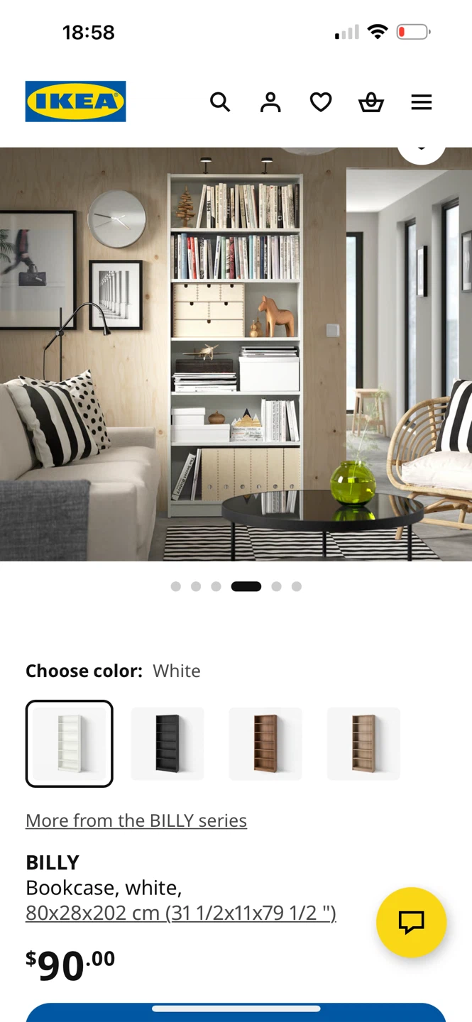 IKEA BILLY Bookcase - White- 80*202cm - photo 4
