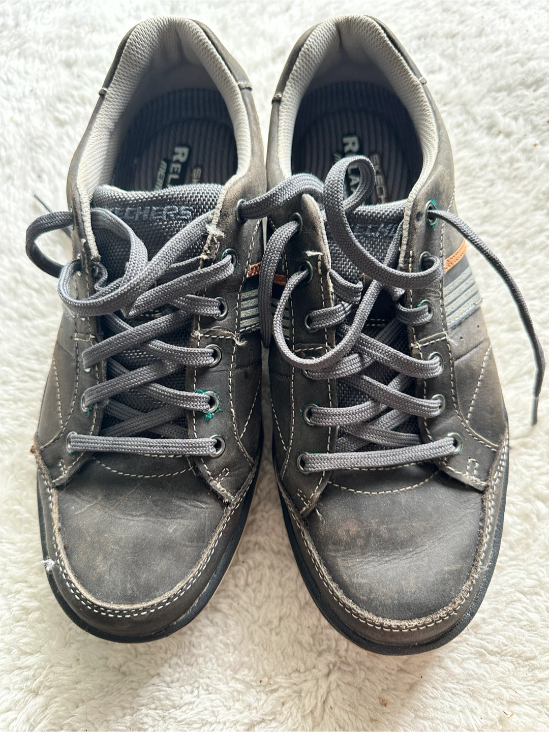 Skechers Relaxed Fit Men's Leather Memory Foam Shoes