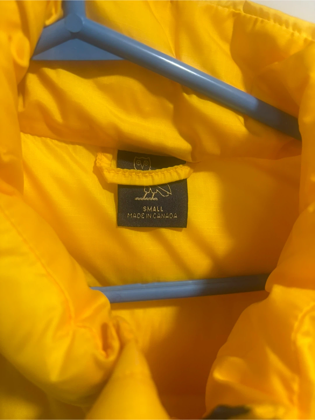 OVO Down Puffer Vest - Yellow - Small - photo 3