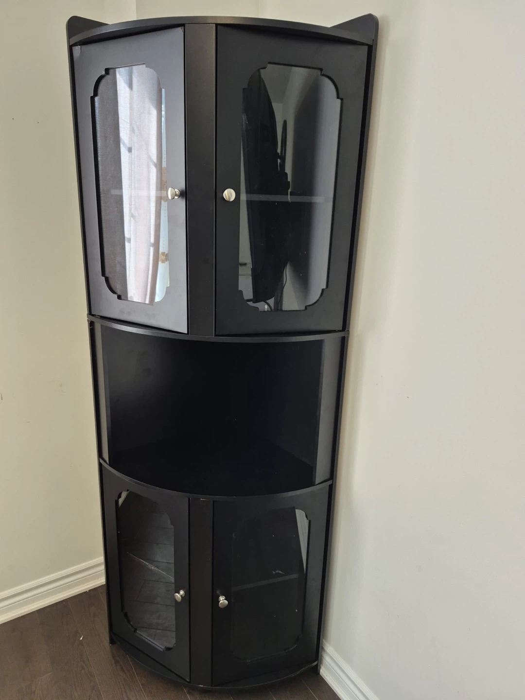 Black Corner Display Cabinet - photo 2