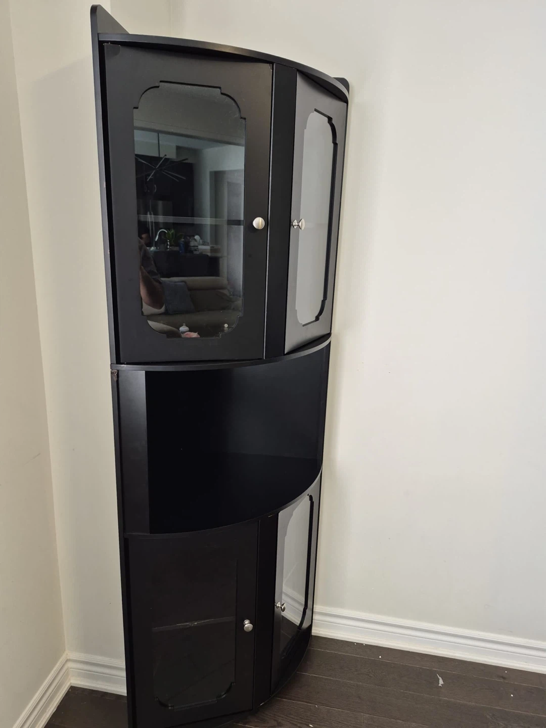 Black Corner Display Cabinet - photo 3