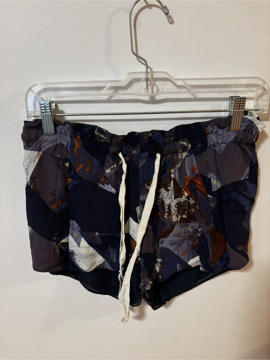 Wilfred Abstract Blue Multi Drawstring Shorts - photo 2