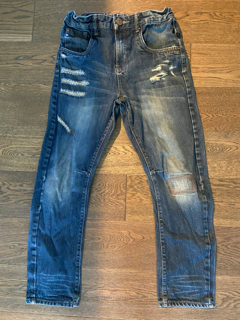 EUC: Zara Boys Distressed Blue Denim Jeans 9/10 yrs