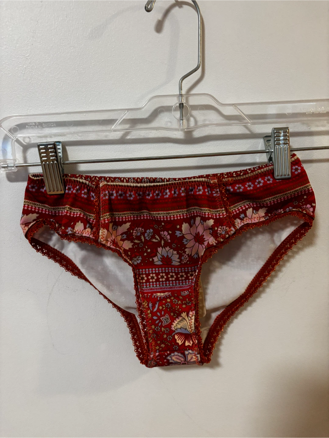 Intimately Free People Red Floral Bralette and Panty Set - photo 3