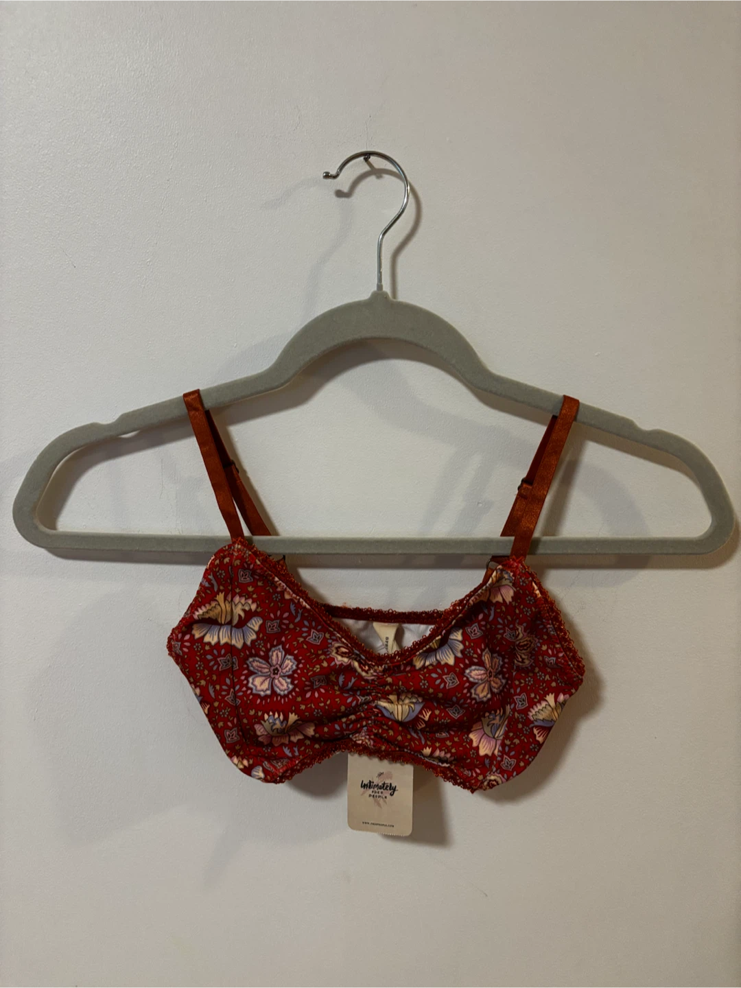 Intimately Free People Red Floral Bralette and Panty Set - photo 4