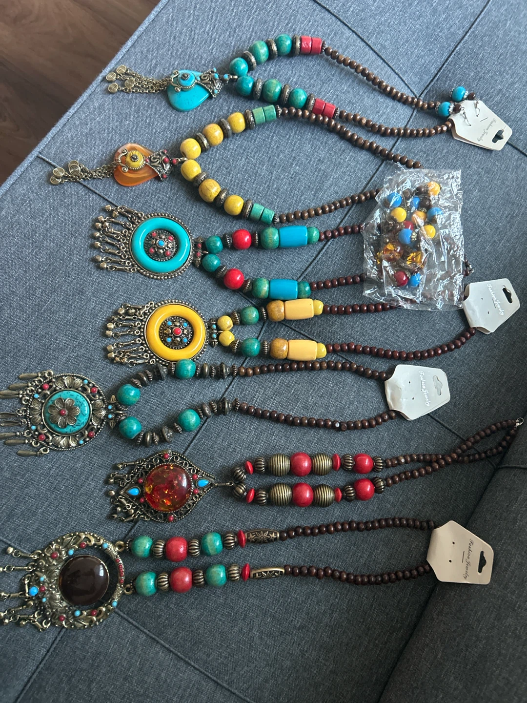 Boho Beaded Necklaces with Pendants & Earrings - photo 2