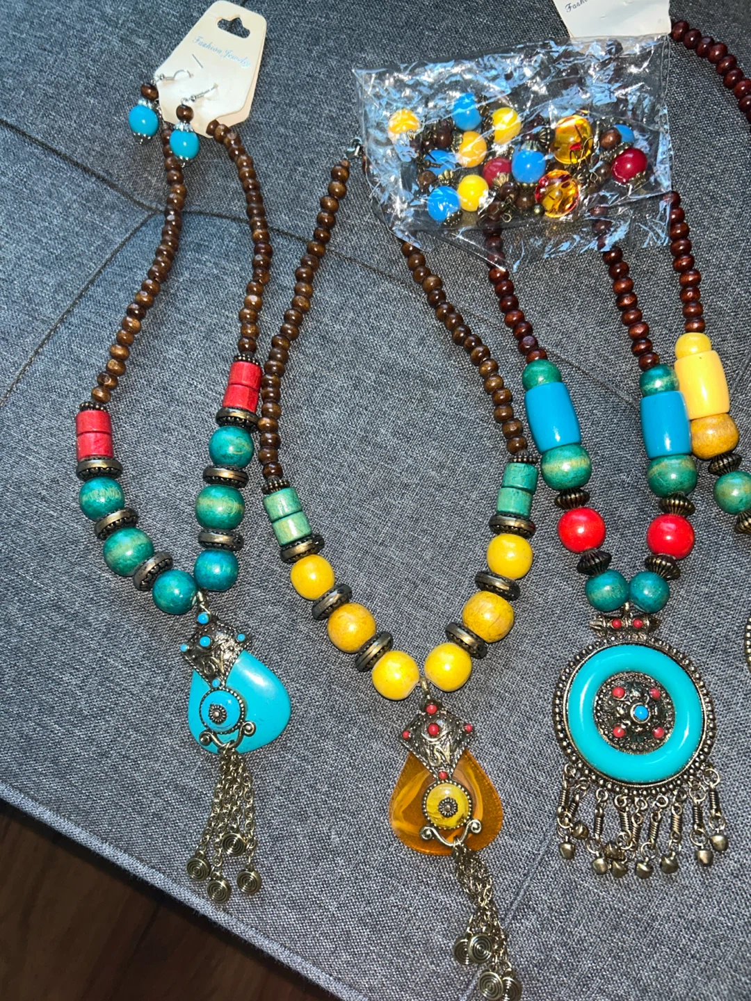 Boho Beaded Necklaces with Pendants & Earrings - photo 3