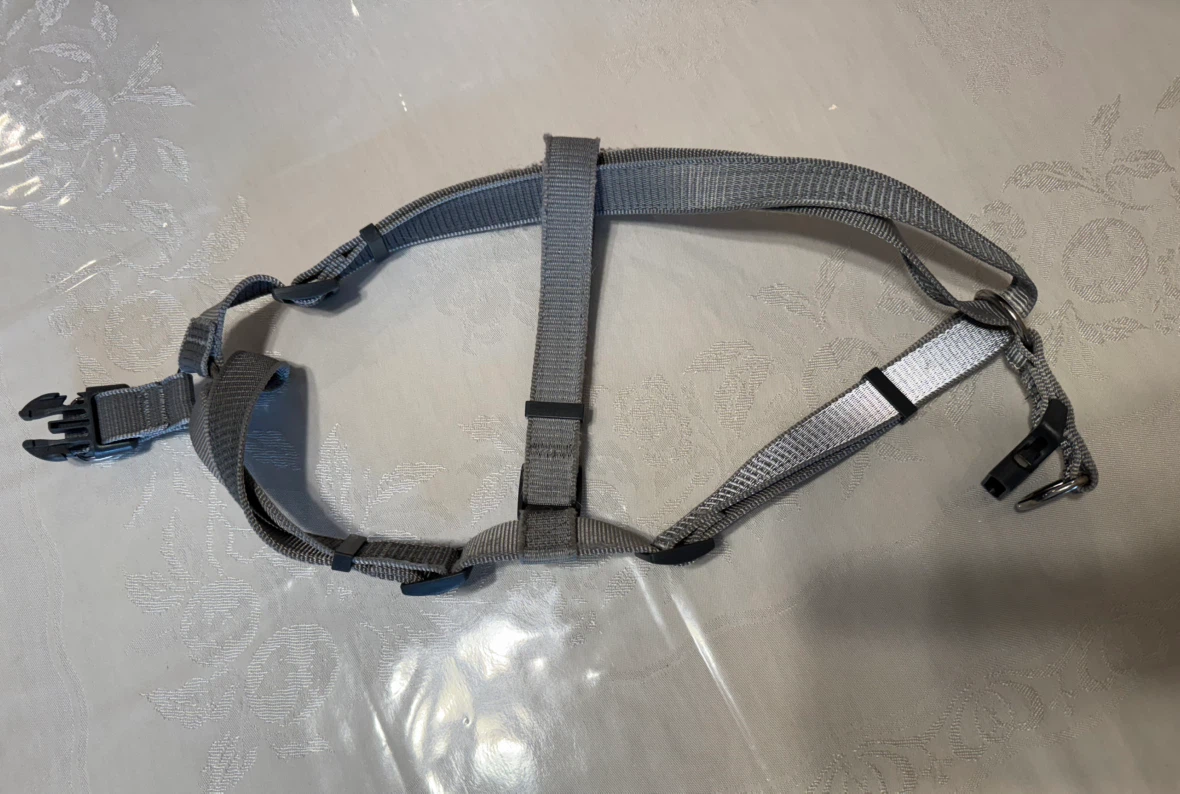 Grey Nylon Dog Harness