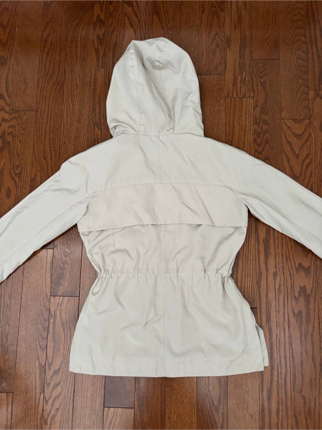 ZARA Beige Hooded Drawstring Jacket XS - photo 5