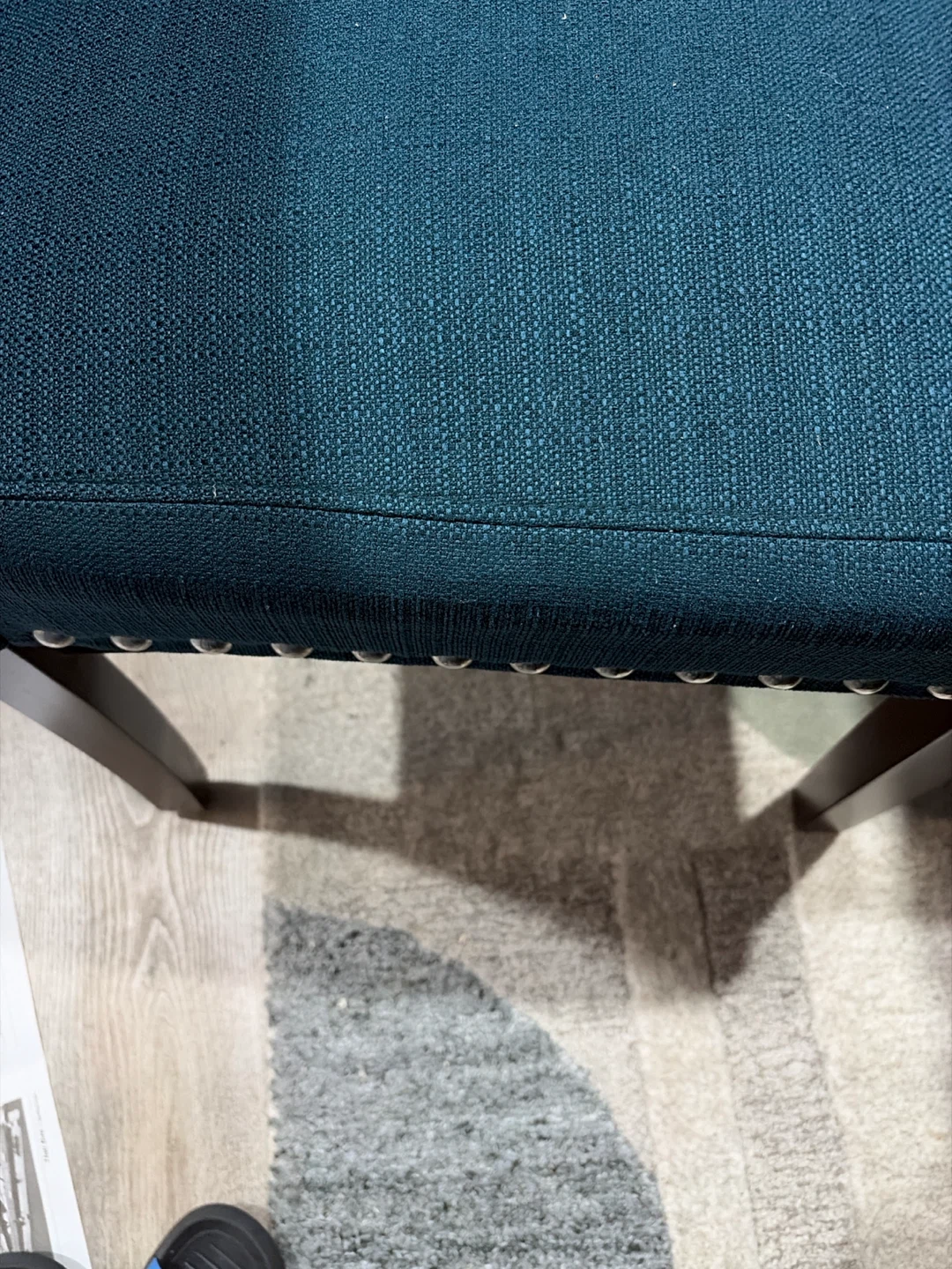 Teal Accent Chair with Stud Details - photo 3