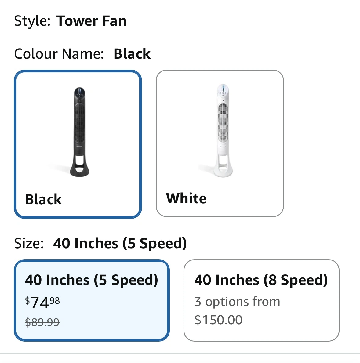 Honeywell QuietSet Tower Fan HYF260BC 40 Inch Black - photo 3