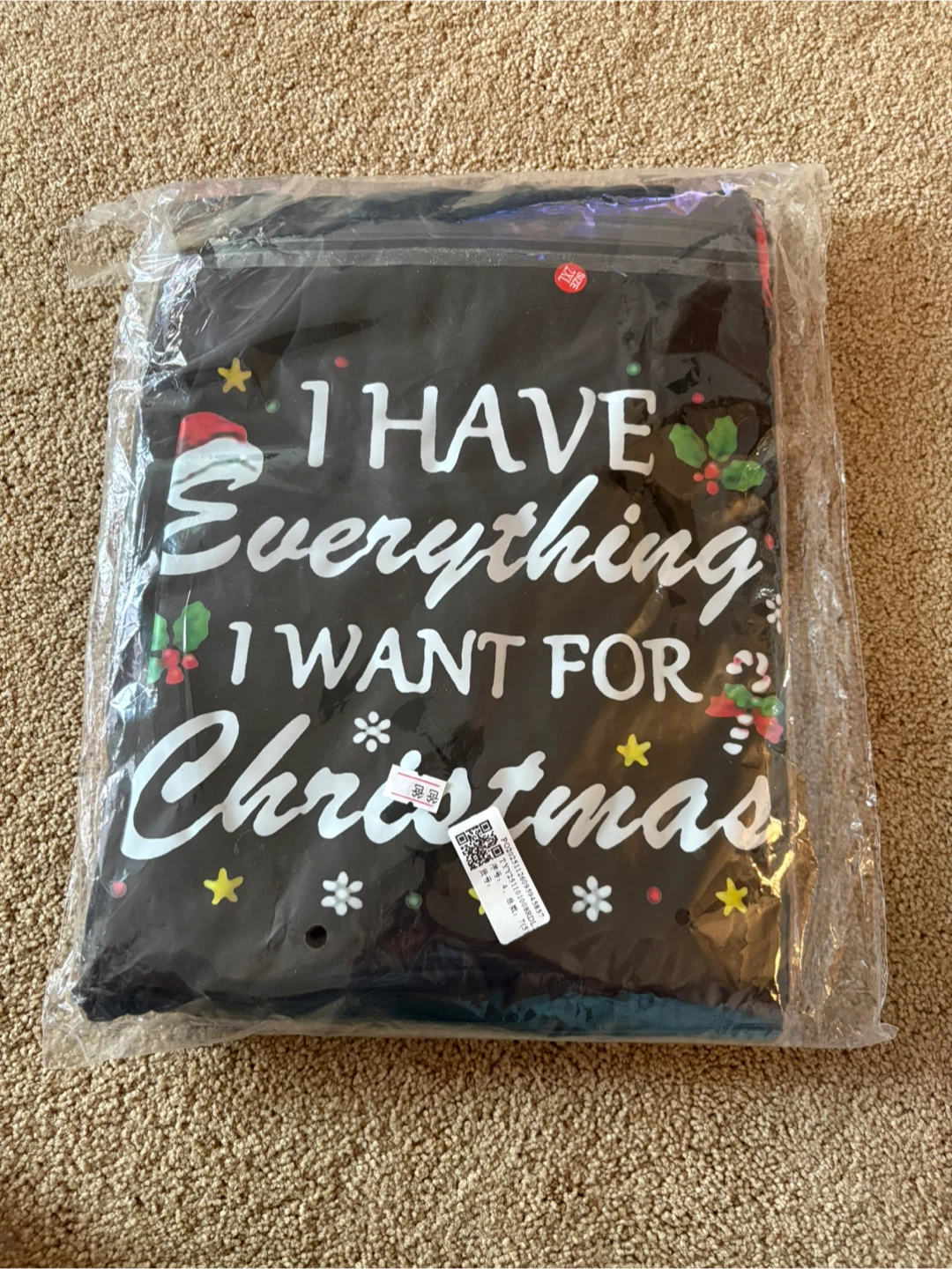 Pajama Set - Red Plaid & Christmas Graphic