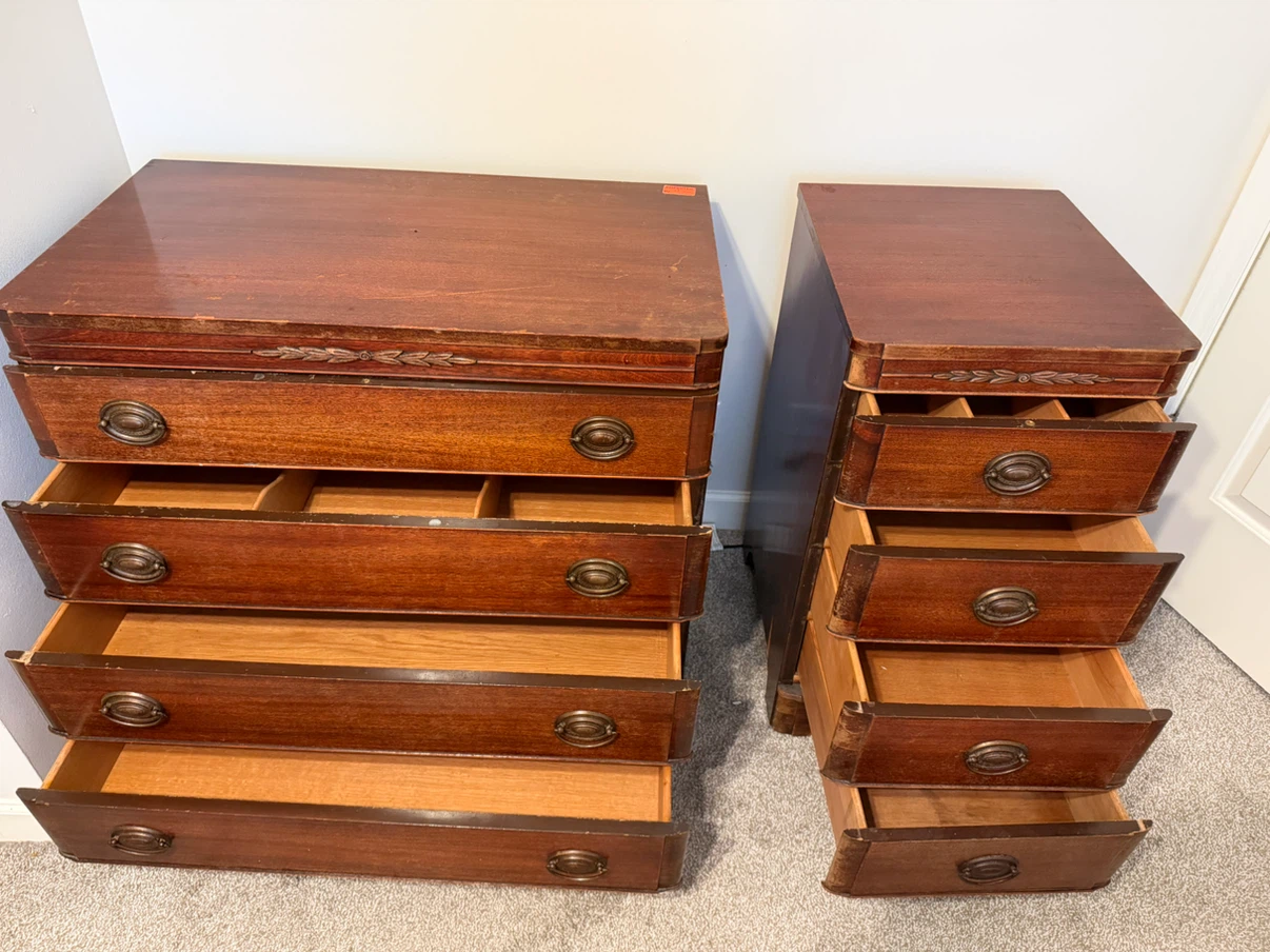 Vintage Wooden Dressers Set