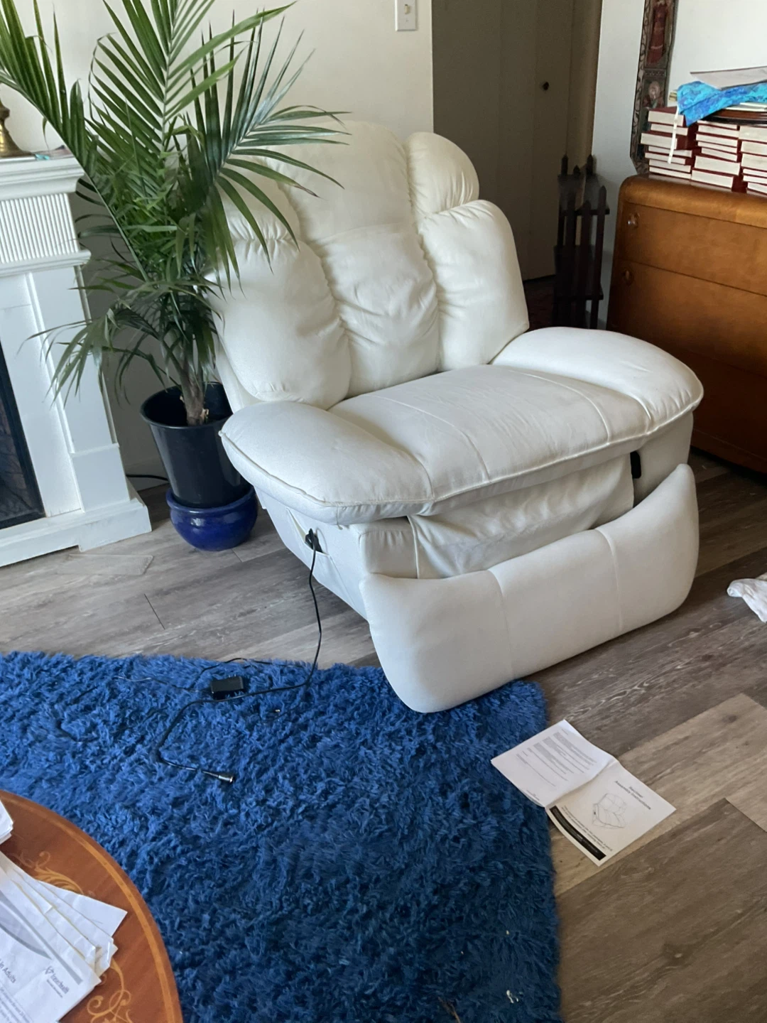 Rocker/recliner with heat and massage features
