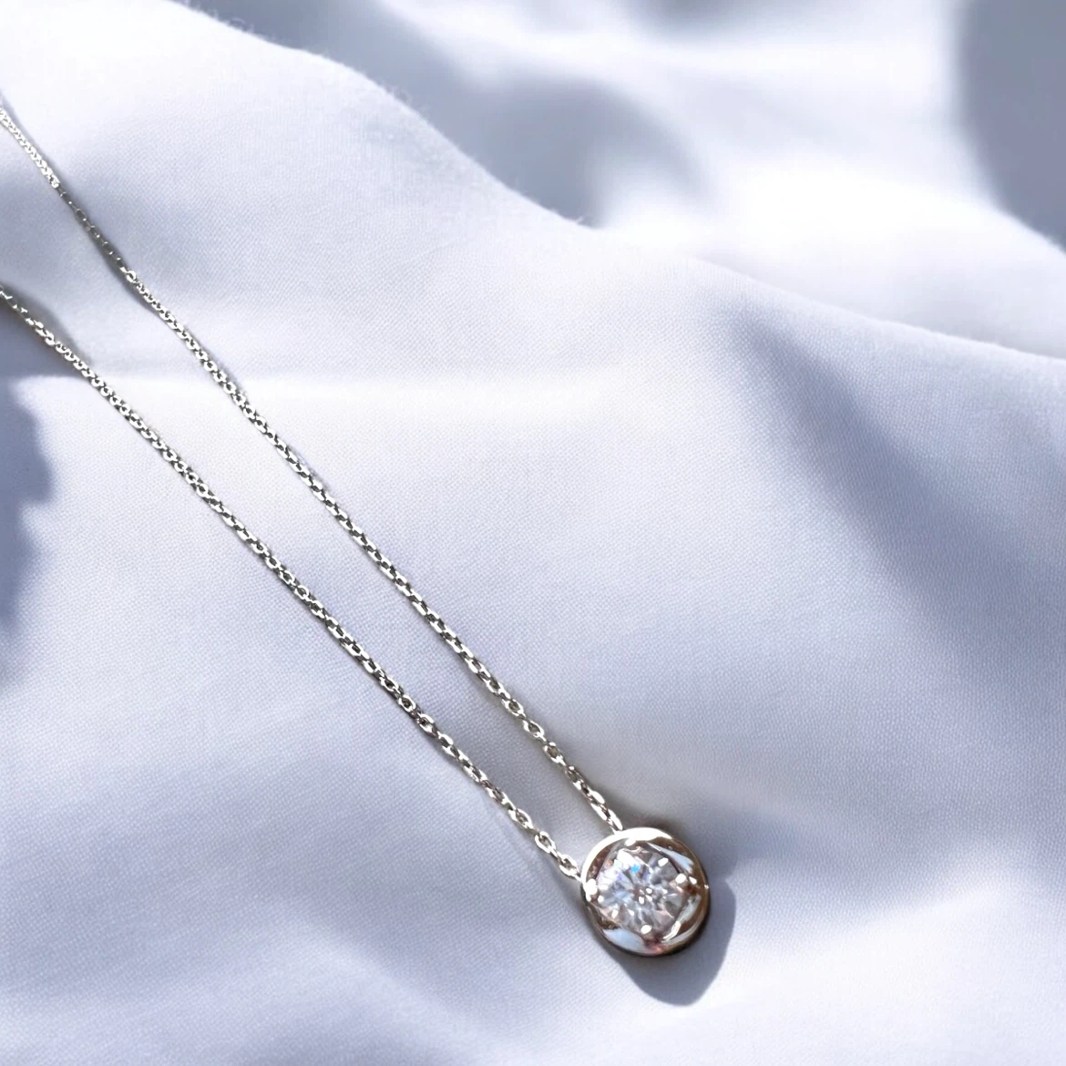 Diamond Solitaire Pendant Necklace