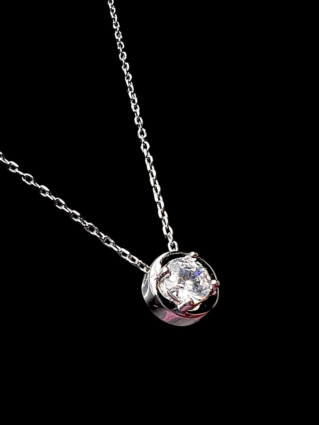 Diamond Solitaire Pendant Necklace - photo 5