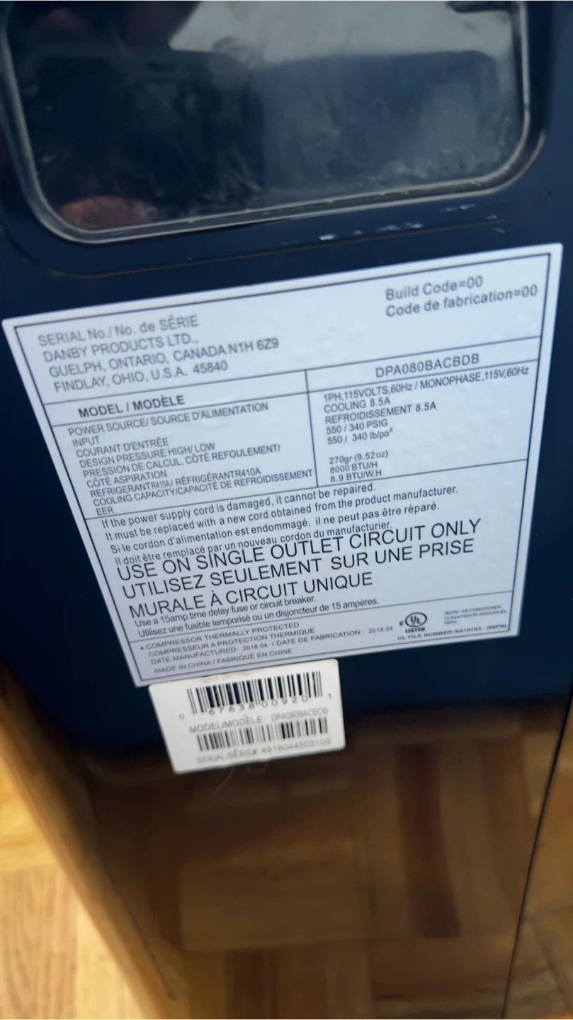 Move-Out Sale – Danby 8,000 BTU Portable AC - photo 3