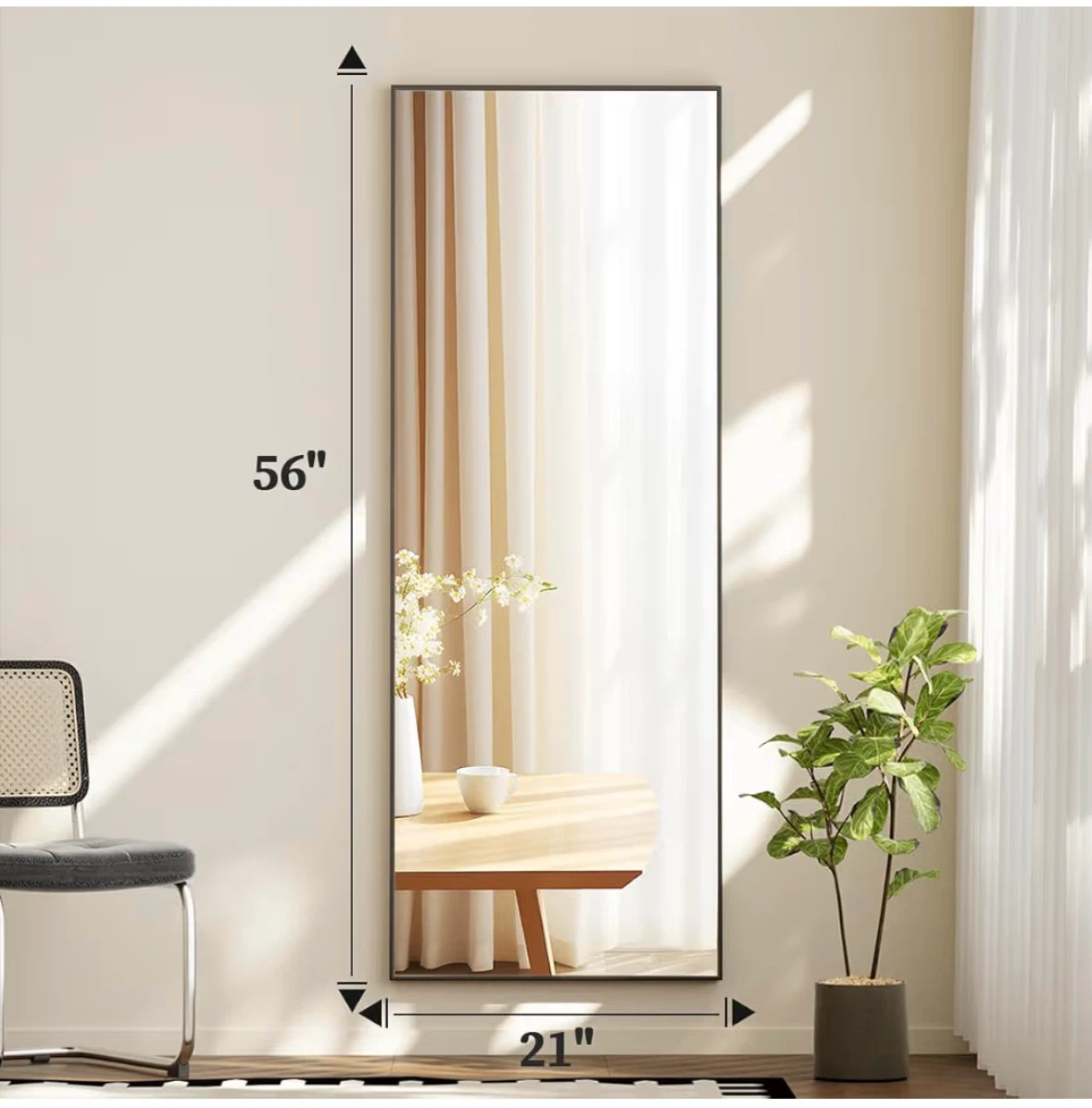Full Length Mirror 56" x 21" - photo 2