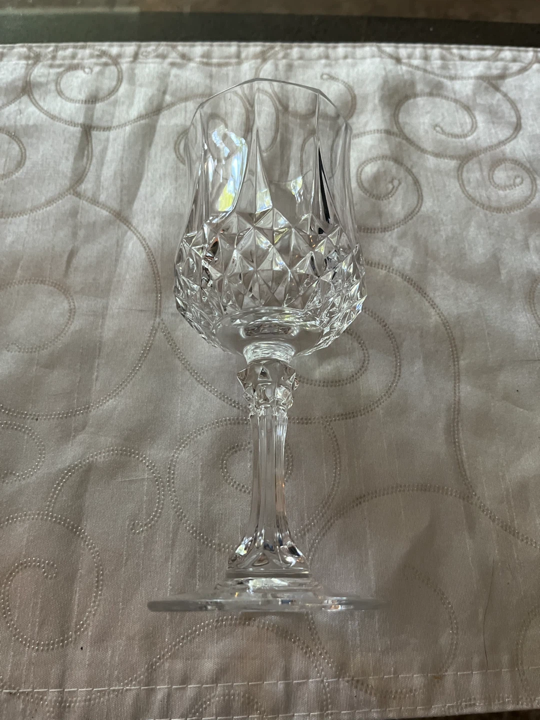 Cristal D’arques Longchamp Wine Goblet - 1 only