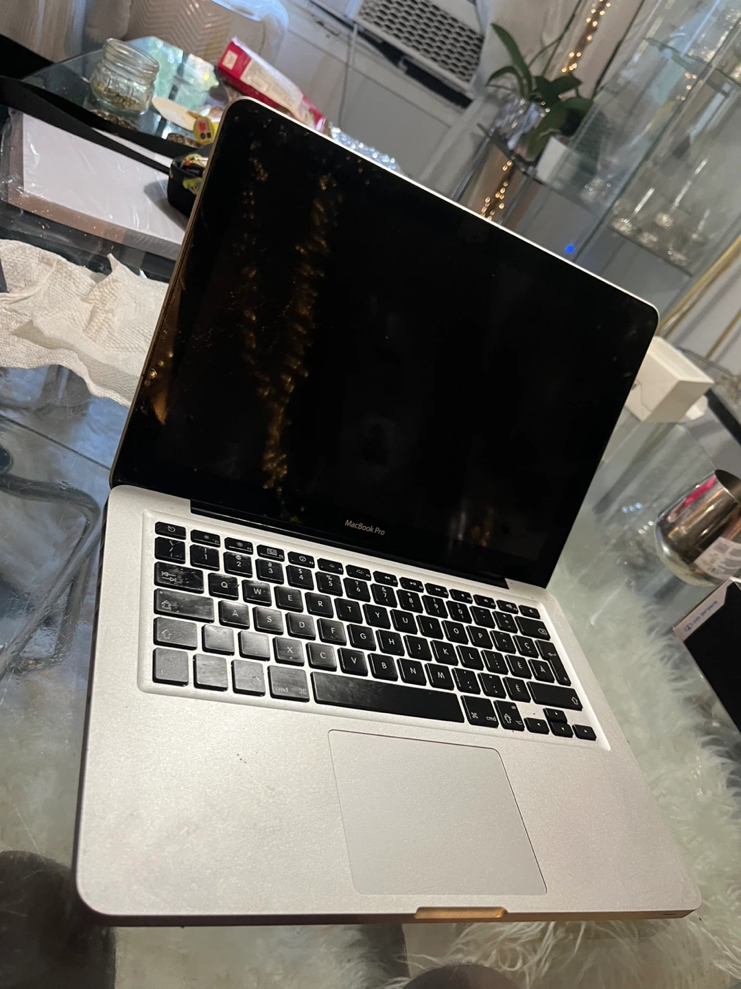 Silver Apple MacBook Pro laptop dead - photo 2
