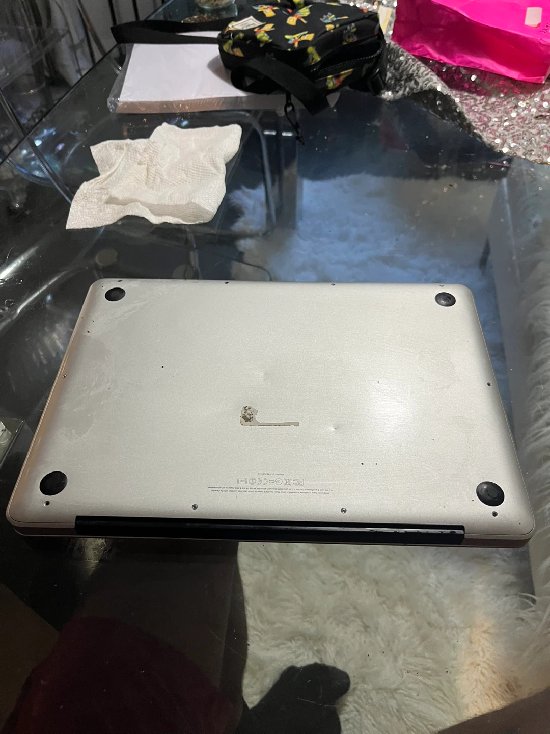 Silver Apple MacBook Pro laptop dead - photo 5