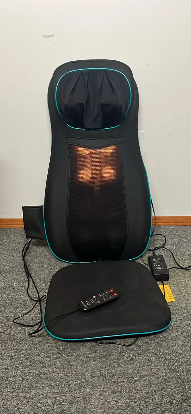 Heated Shiatsu Back and Neck Massager Chair Pad