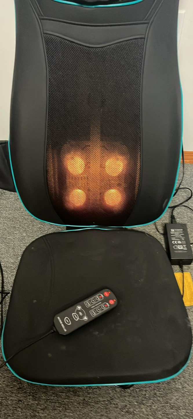 Heated Shiatsu Back and Neck Massager Chair Pad - photo 3