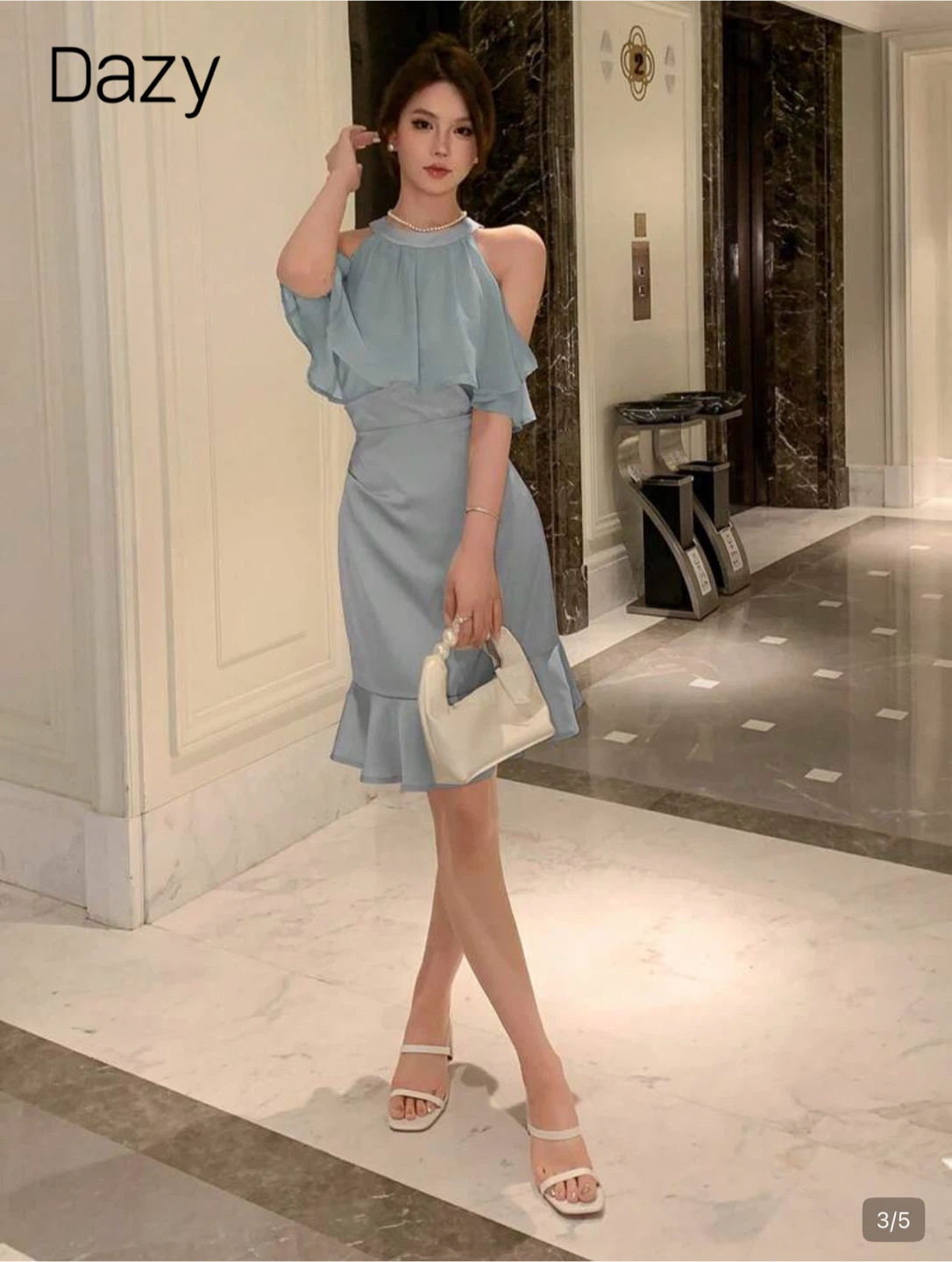 Dazy Cold Shoulder Ruffle Dress - photo 2