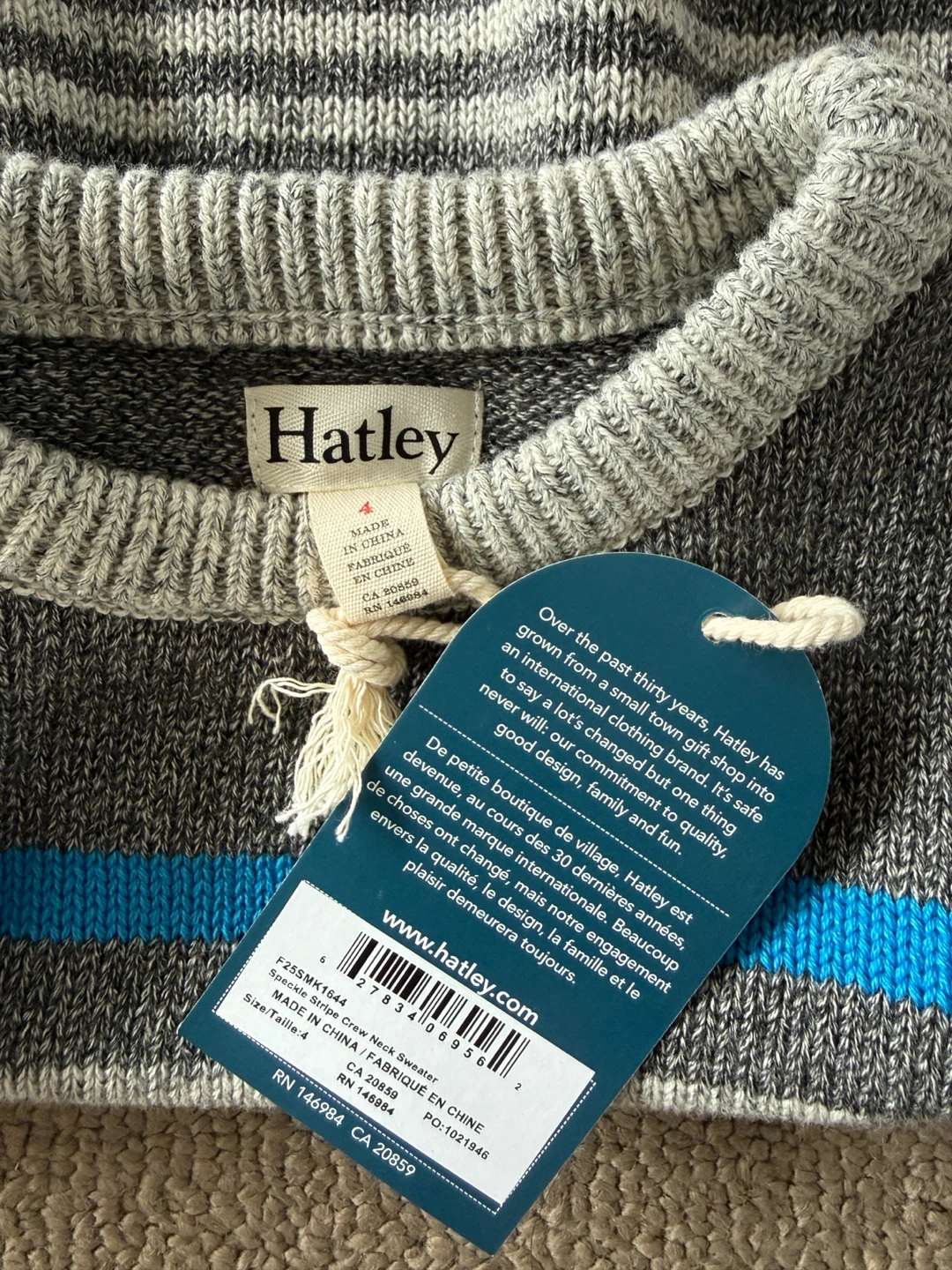 Hatley Striped Crew Neck Sweater Size 4 - photo 3