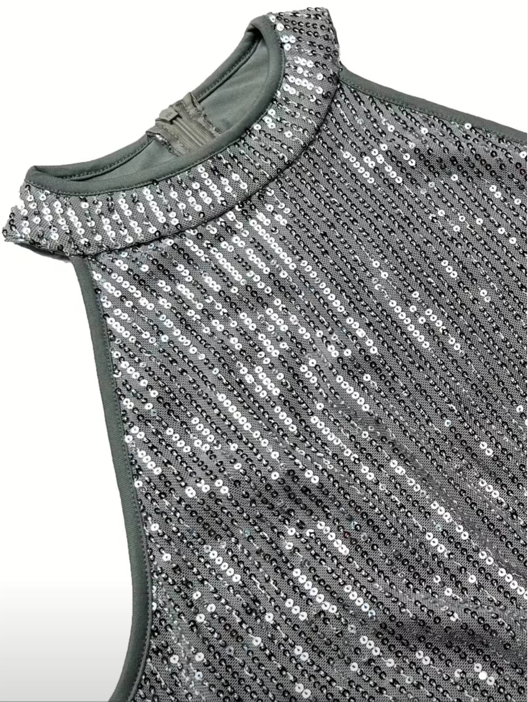 Silver Sequin Halter Dress - photo 2