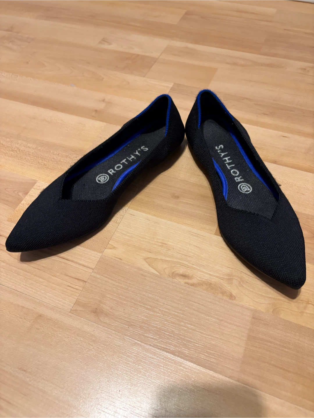 Rothy's Black Pointed Toe Flats 7.5 - photo 2