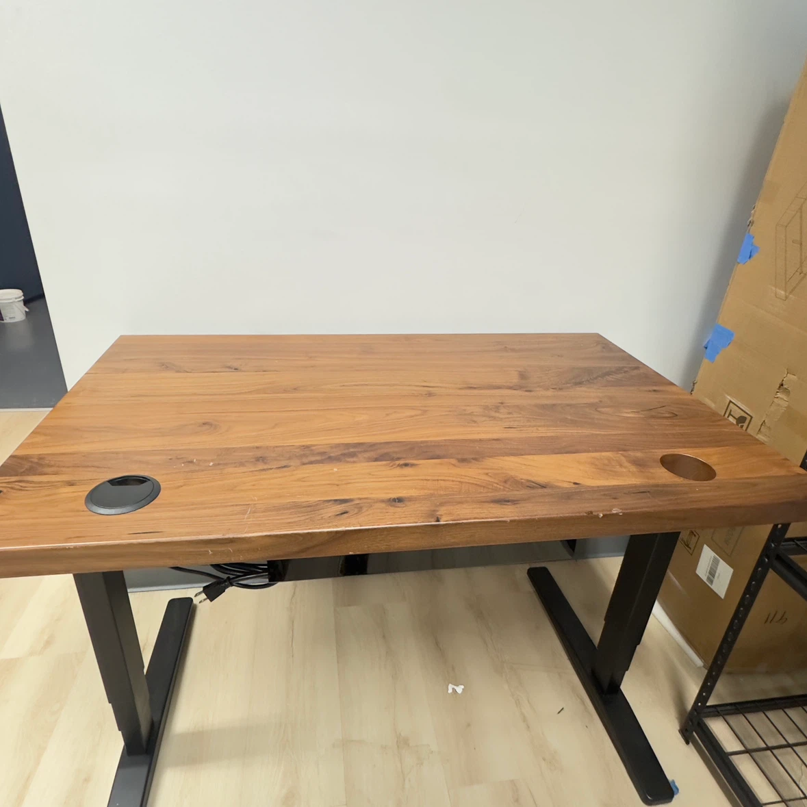 Uplift Desk Standing Desk with Walnut Top