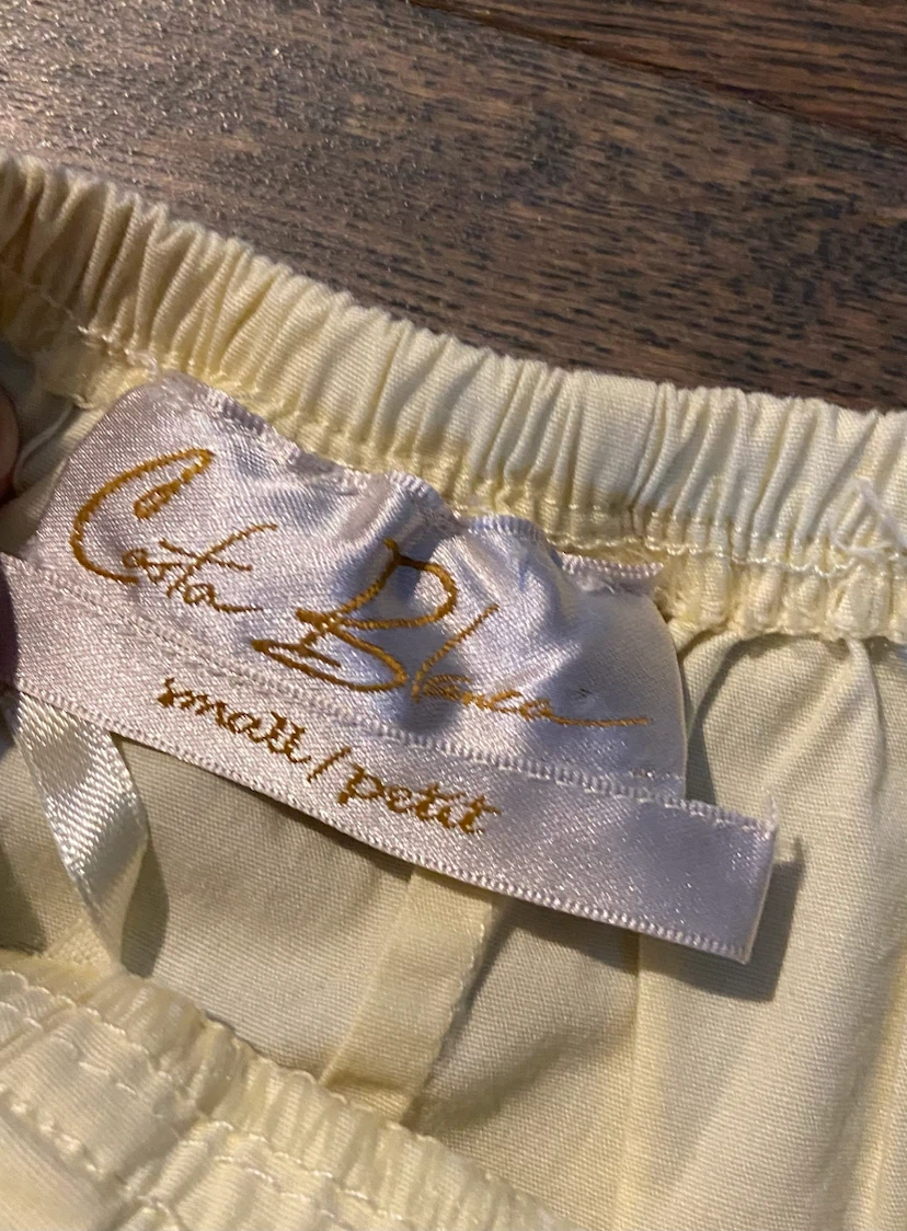 EUC: Costa Blanca Y2K Beaded & Gold Floral Lemon Tube Top S - photo 4
