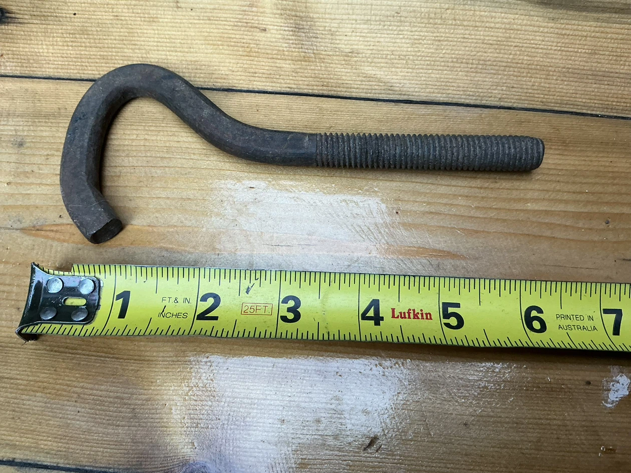 Antique Heavy Duty J-Hook Bolt !