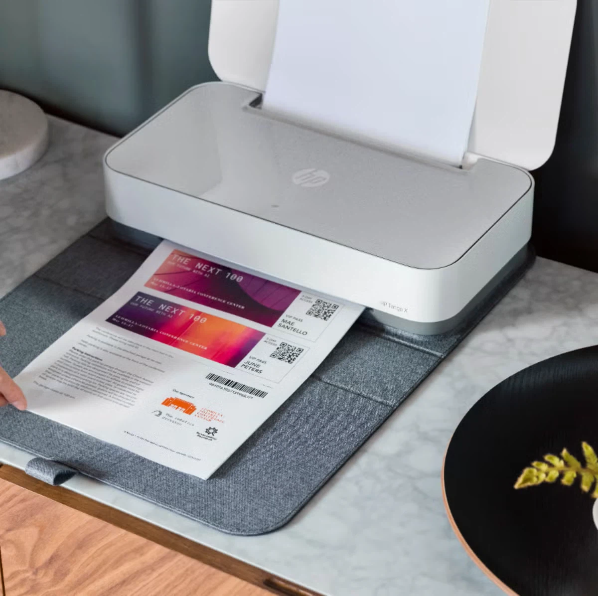 HP Tango X Portable Printer with Signature Linen Cover