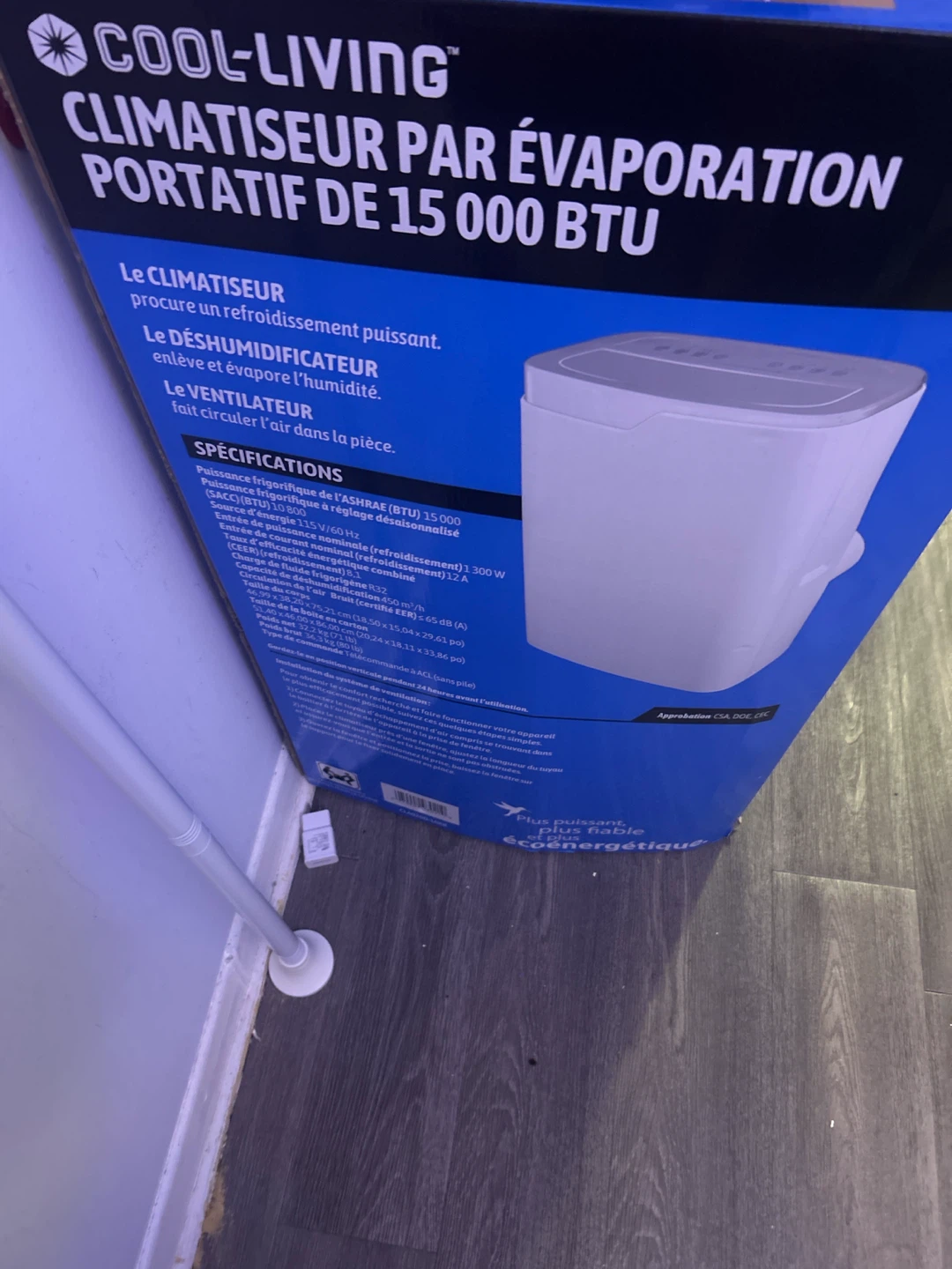 Cool-Living Portable Evaporative Air Cooler 15000 BTU
