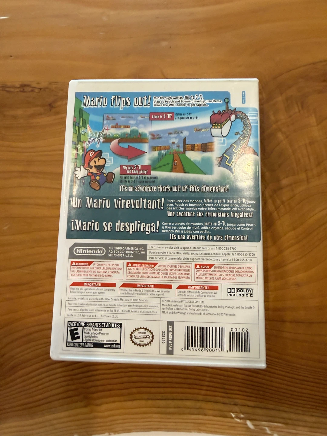 Nintendo Wii Super Paper Mario Game - photo 2