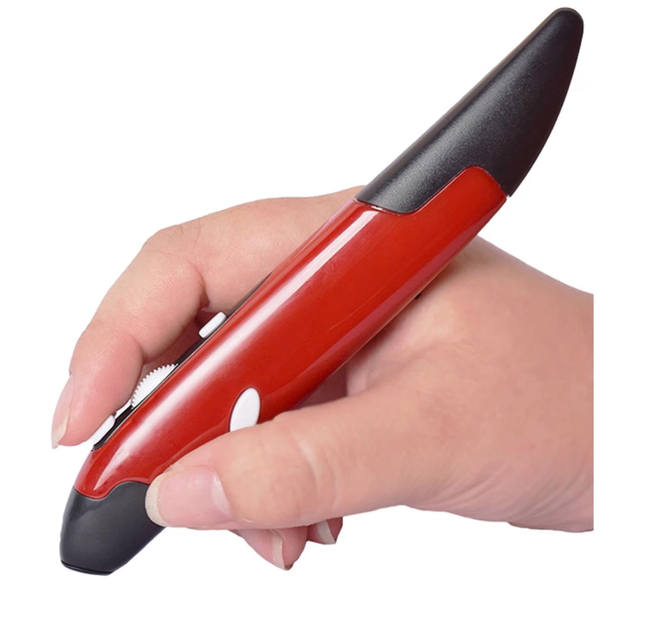 Heayzoki Red 2.4G Wireless Ergonomic Pen Mouse
