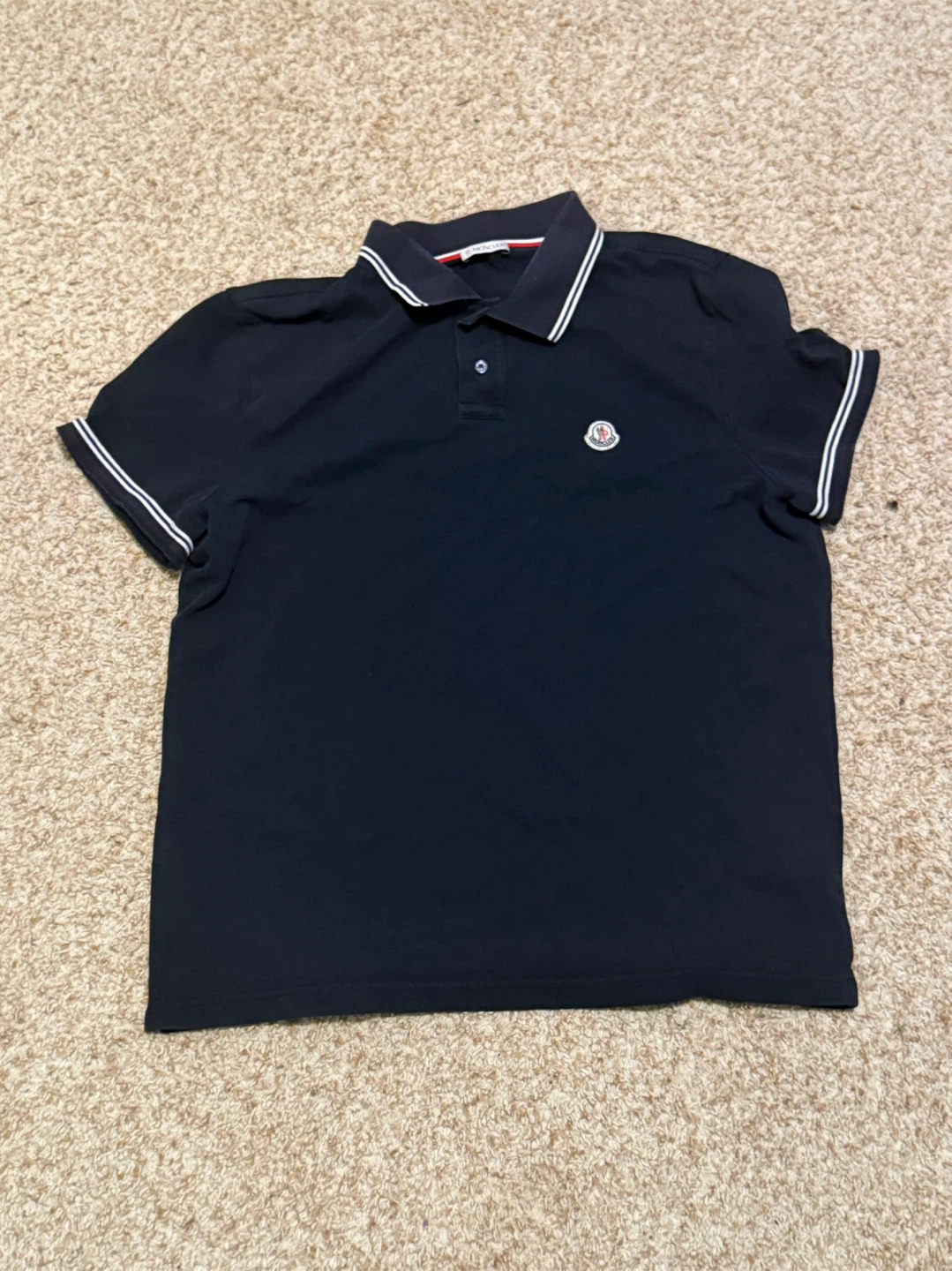 Moncler Navy Polo Shirt | fits medium