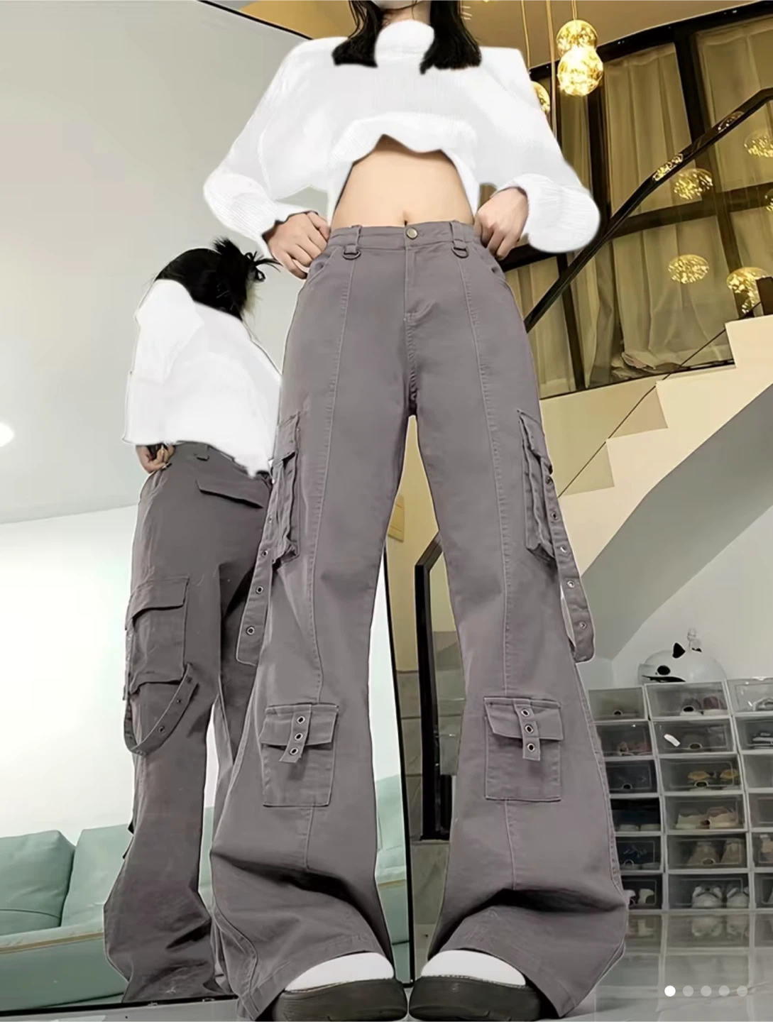 Gray Cargo Pants